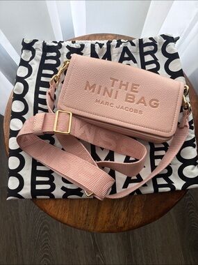 Marc Jacobs Pink Leather Mini Crossbody Bag